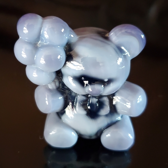 Vntg Boyd "Patrick the Bear" Masked Blue Indigo Purple Glass - Picture 2 of 8